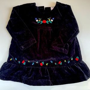 Hanna Andersson black velvet dress